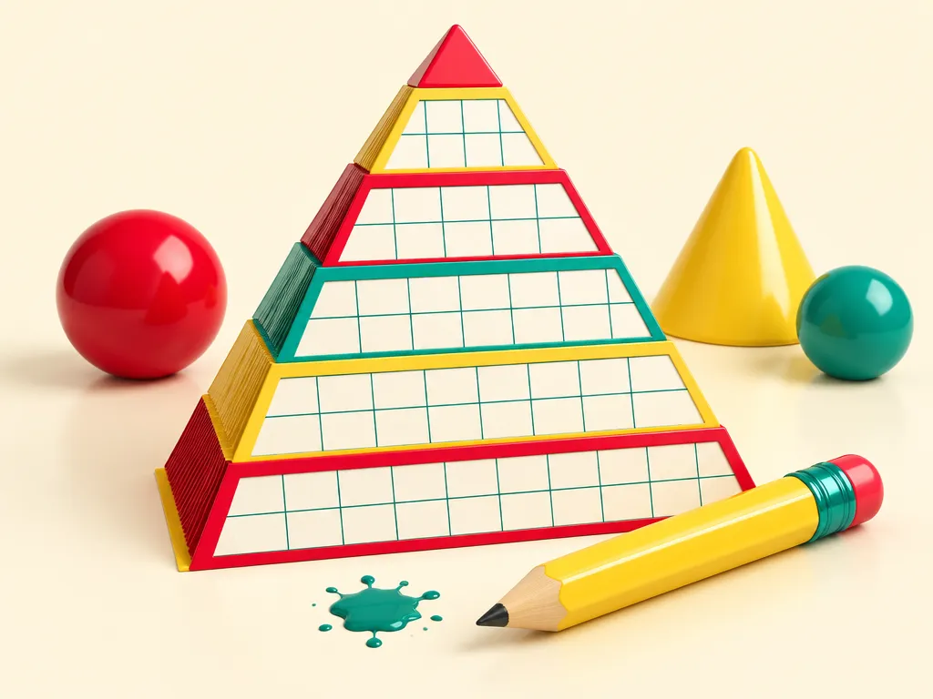 Plumpprotokoll ritat som en pyramid med en bläckplump på pappret