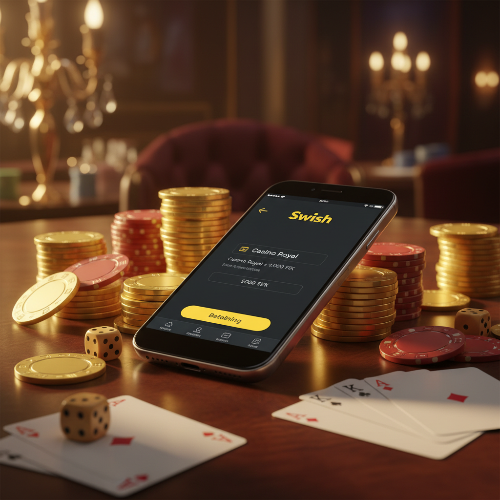 Swish mobilbetalning med casinoelement